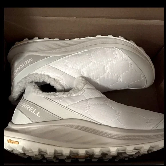 Merrell Antora 3 Thermo Moc Low Top Quilted Ripstop Leather Sneaker Chalk Sz 10 - Picture 7 of 14